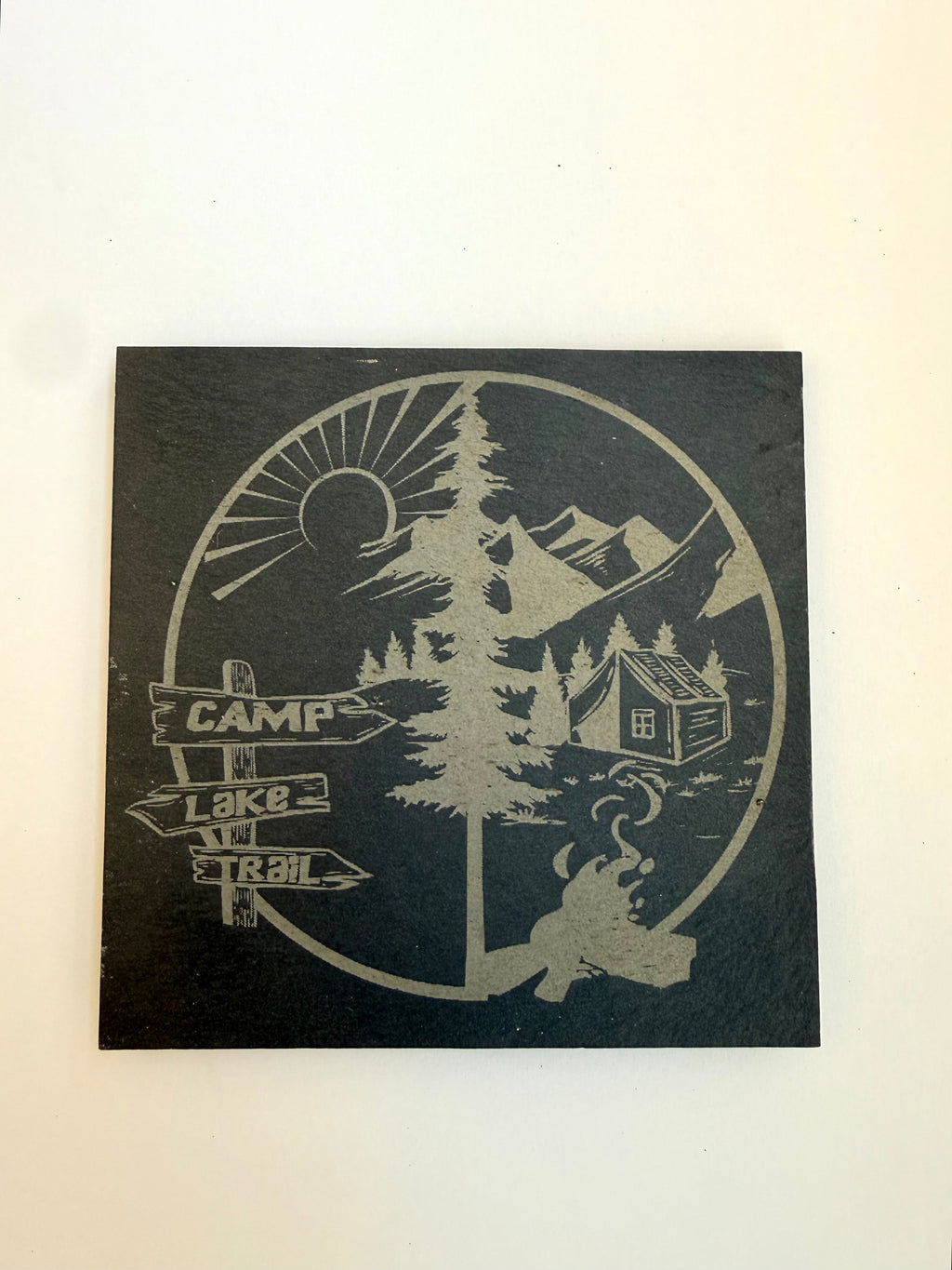 Camping Slate Coasters - Set of 4