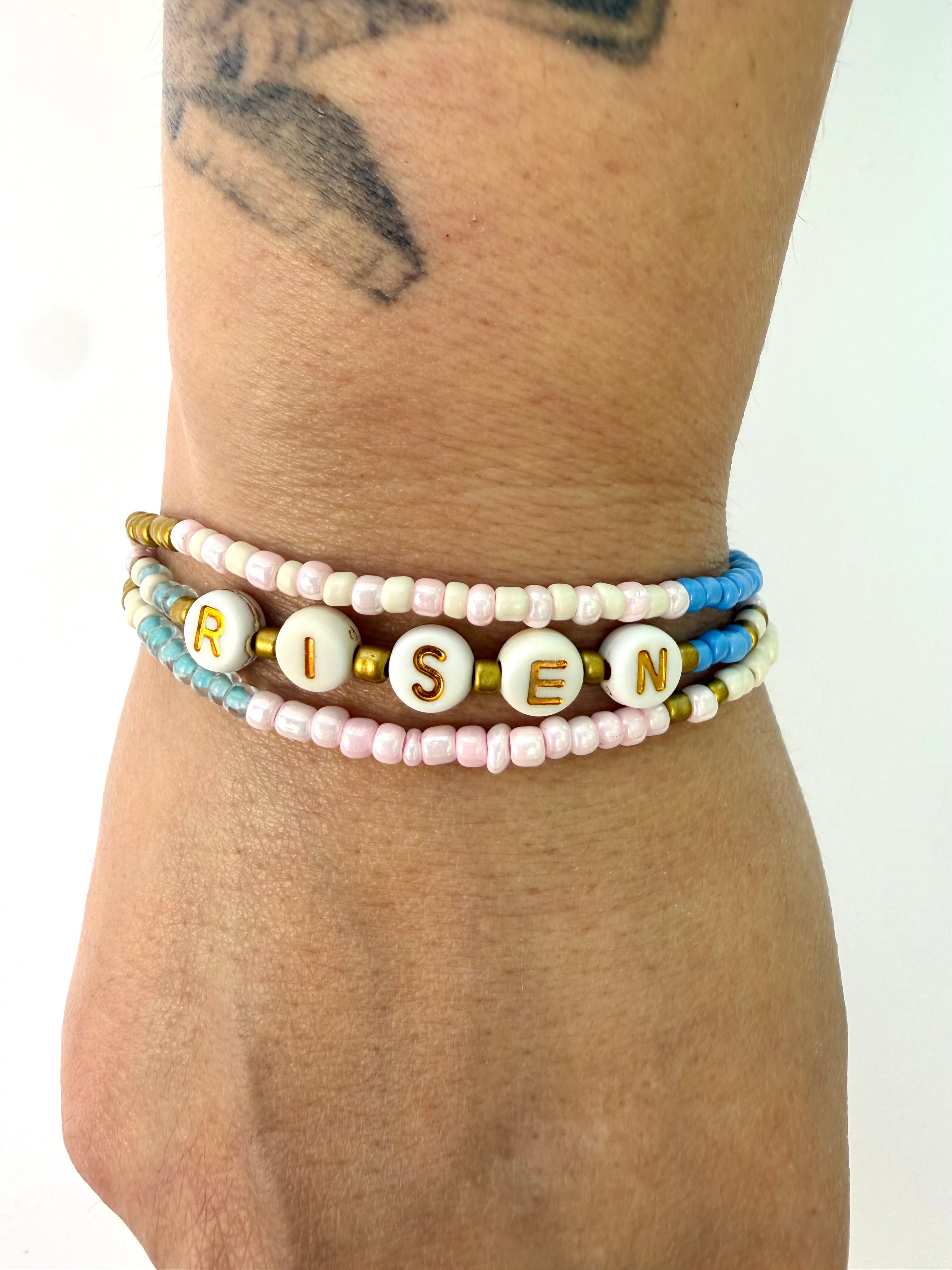 RISEN Beaded Bracelet Stack