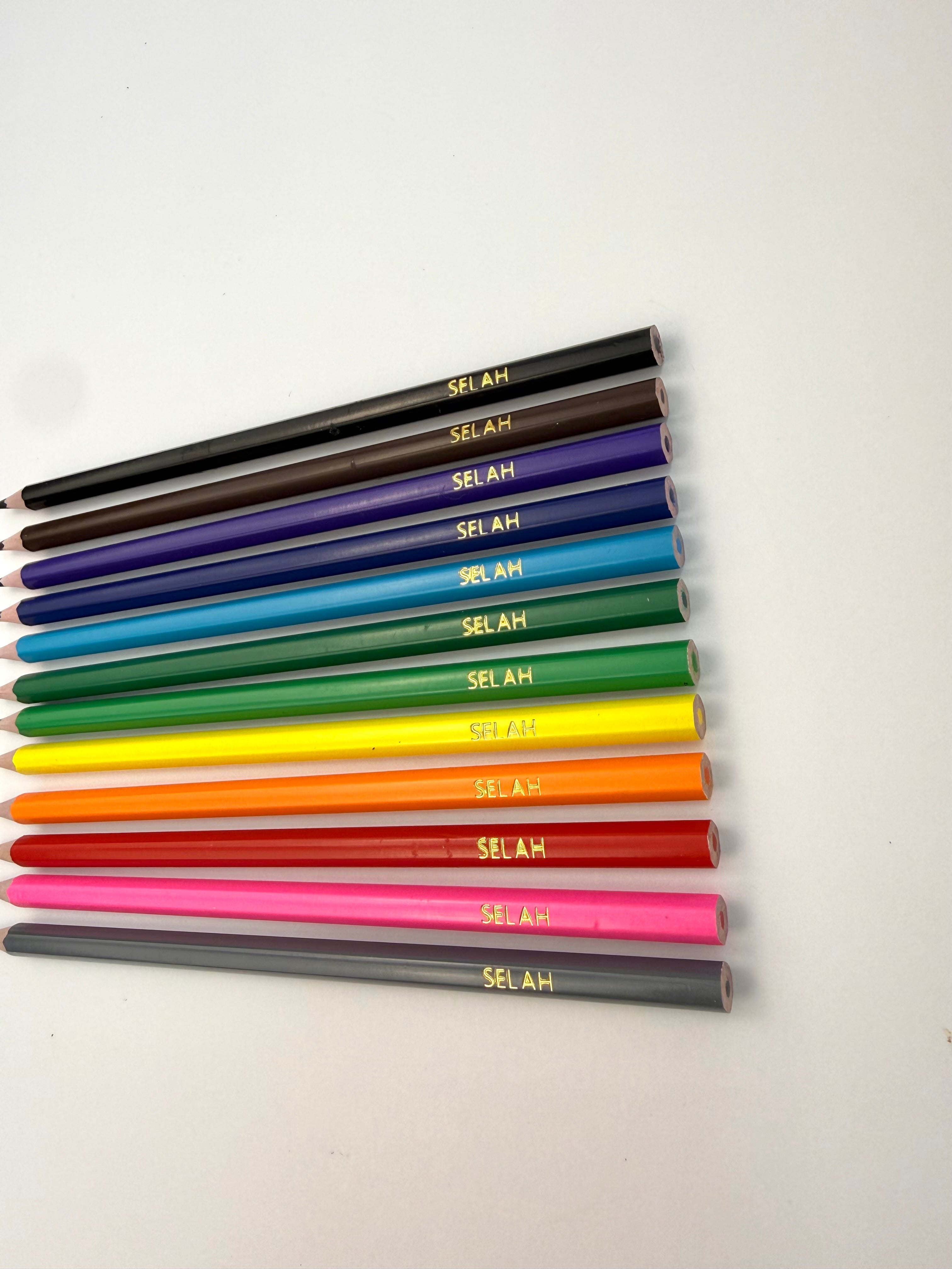 Personalized Colored Pencils - Set of 12