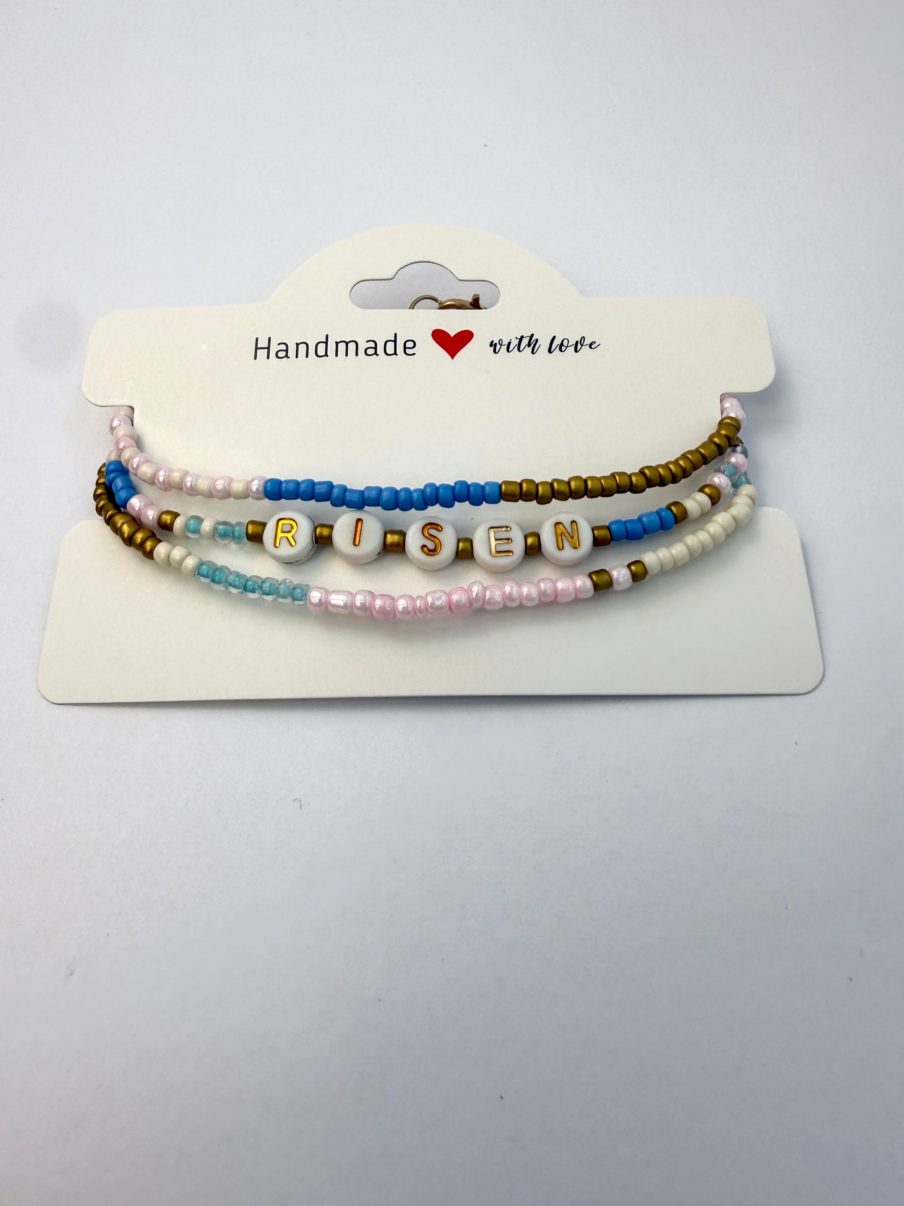 RISEN Beaded Bracelet Stack