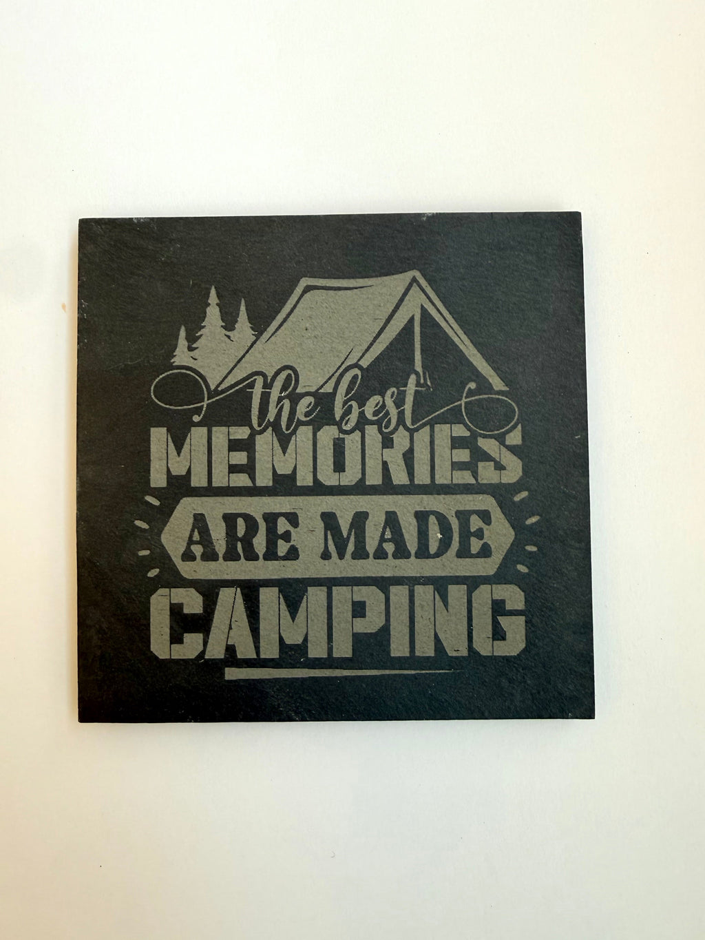 Camping Slate Coasters - Set of 4