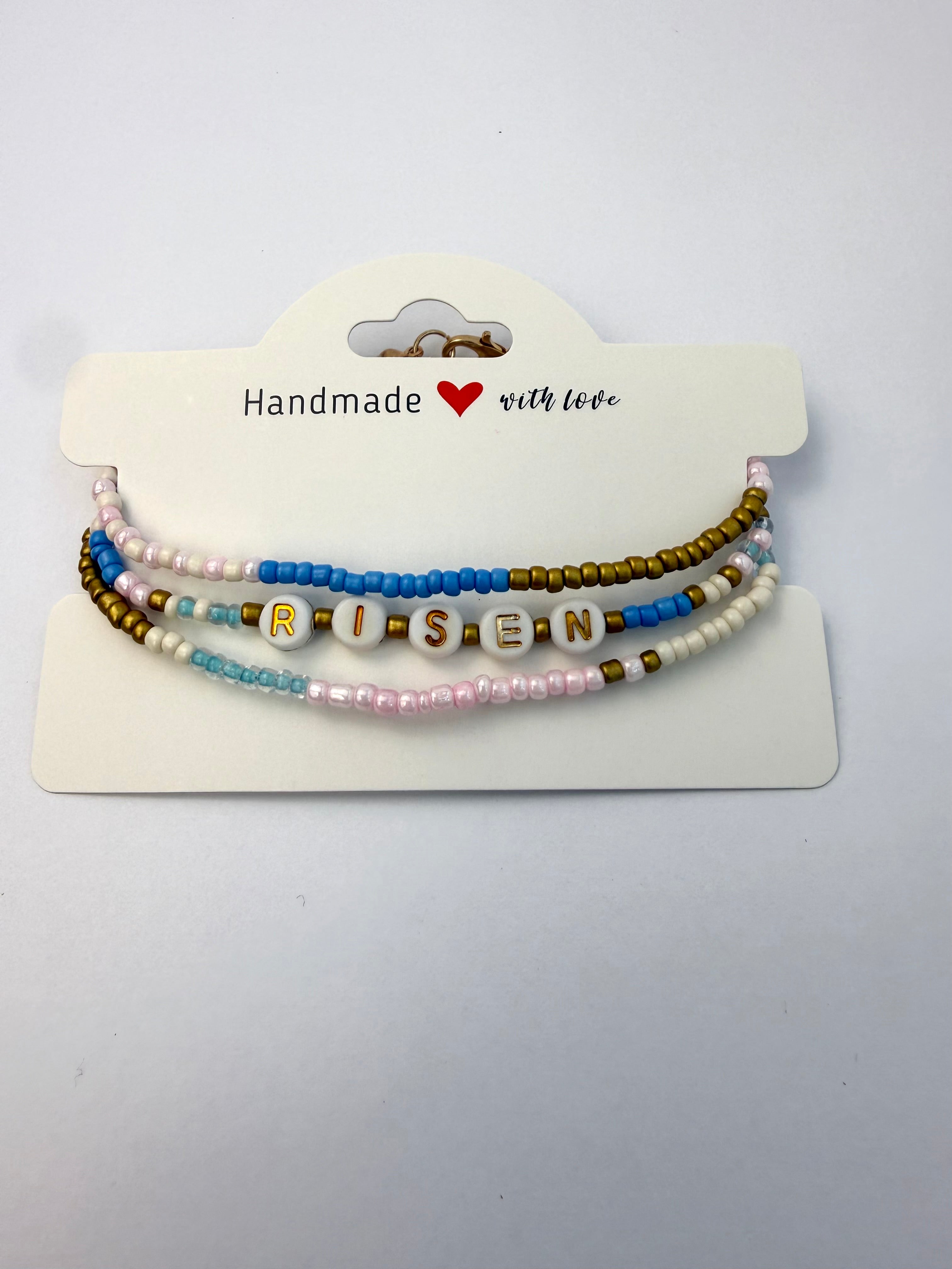 RISEN Beaded Bracelet Stack