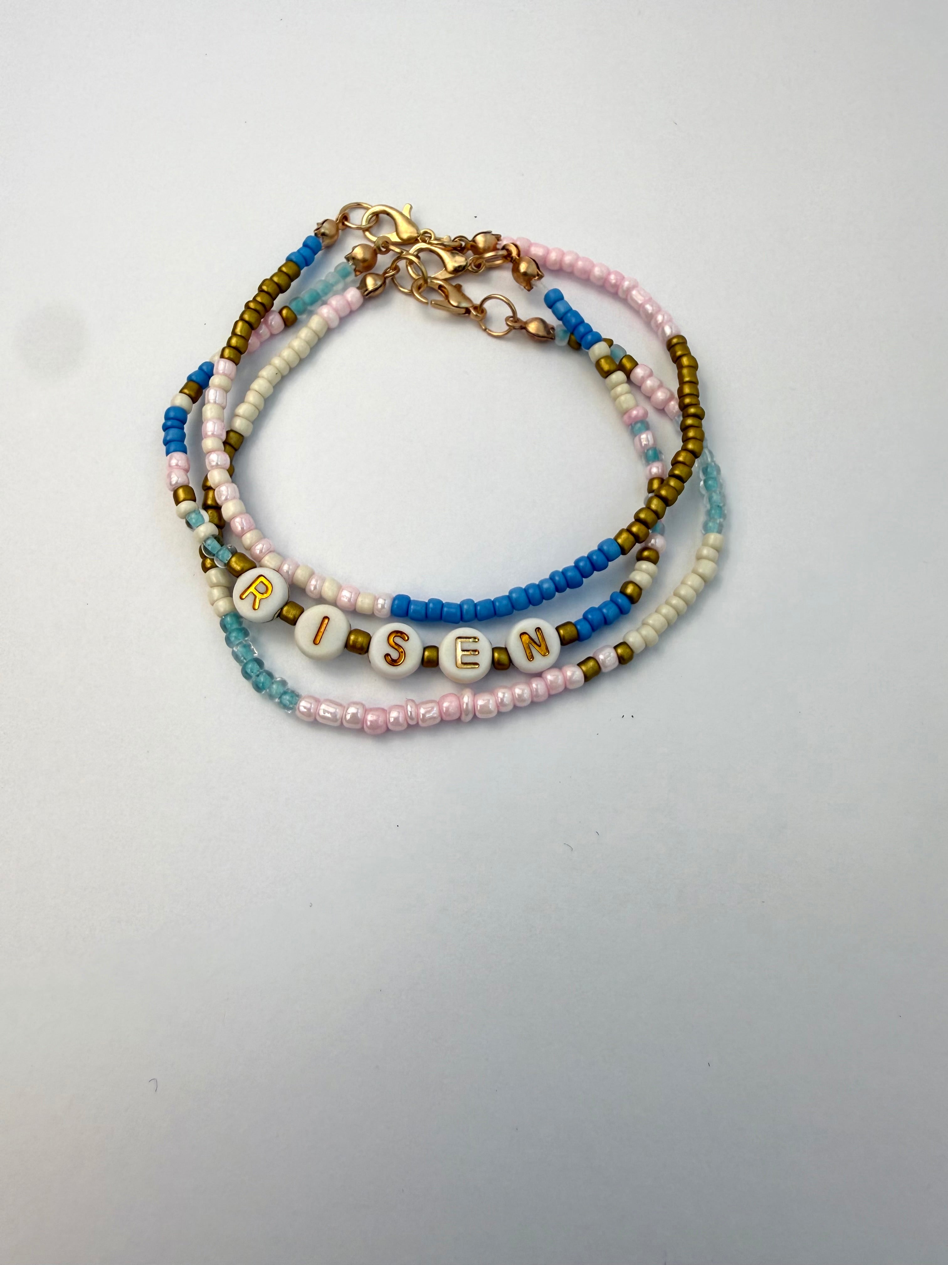 RISEN Beaded Bracelet Stack