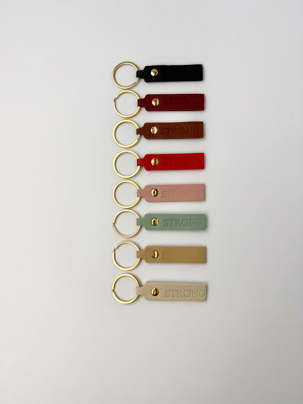 STRONG Faux Leather Keychain