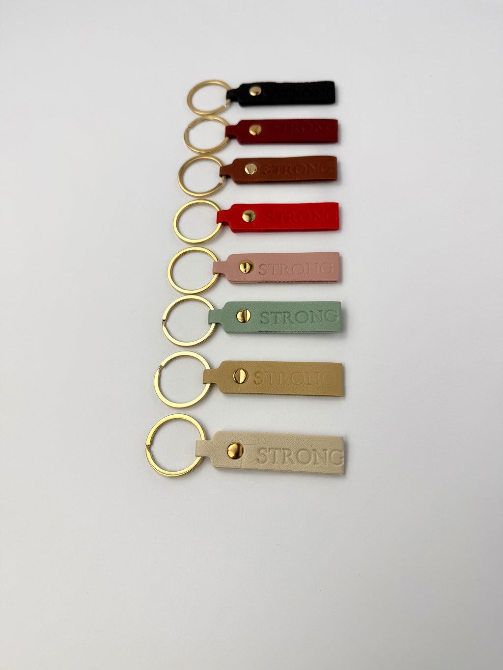 STRONG Faux Leather Keychain