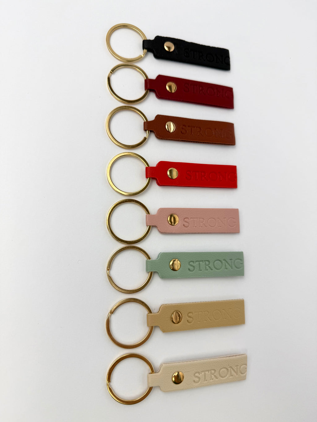 STRONG Faux Leather Keychain