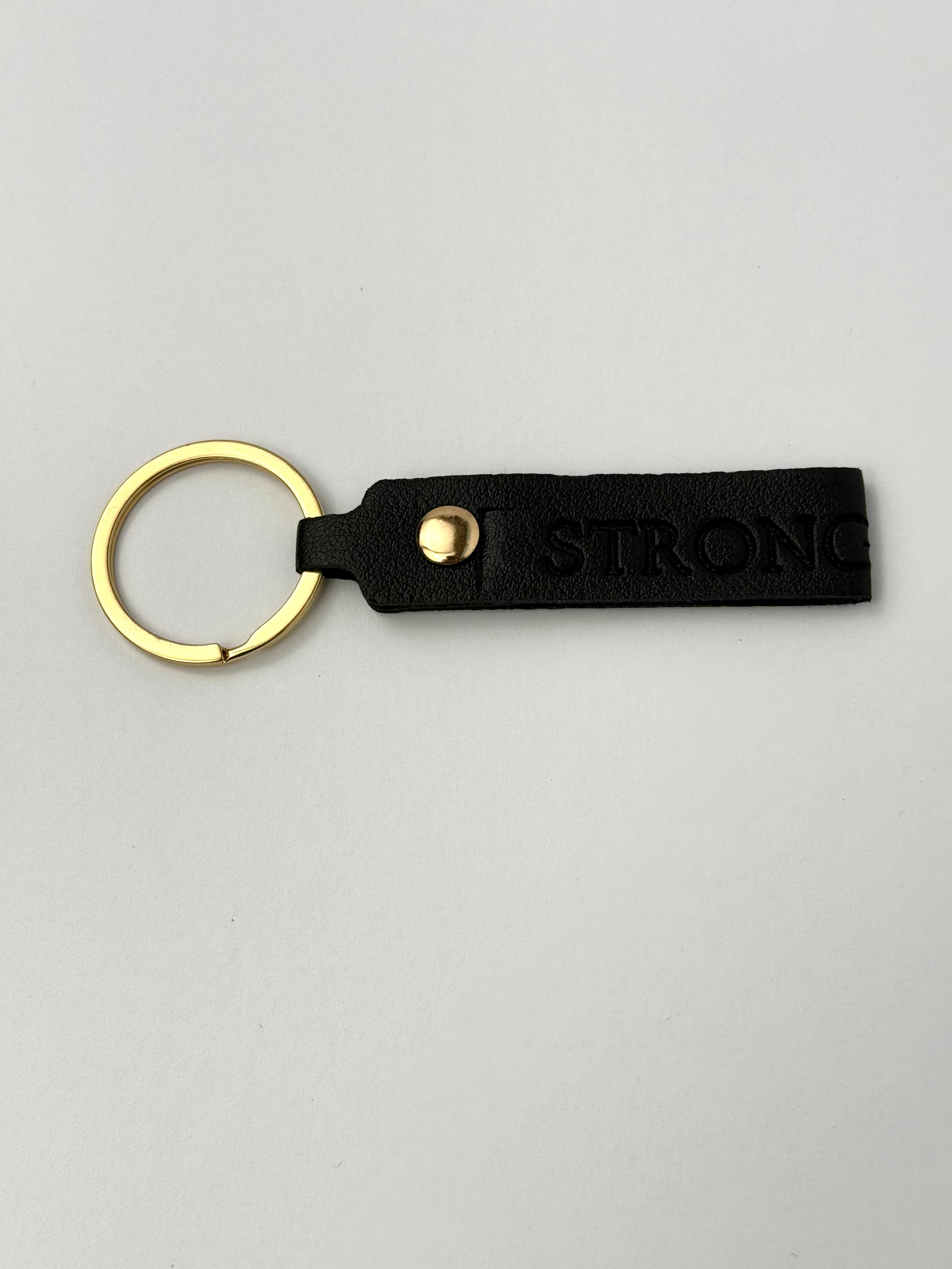 STRONG Faux Leather Keychain