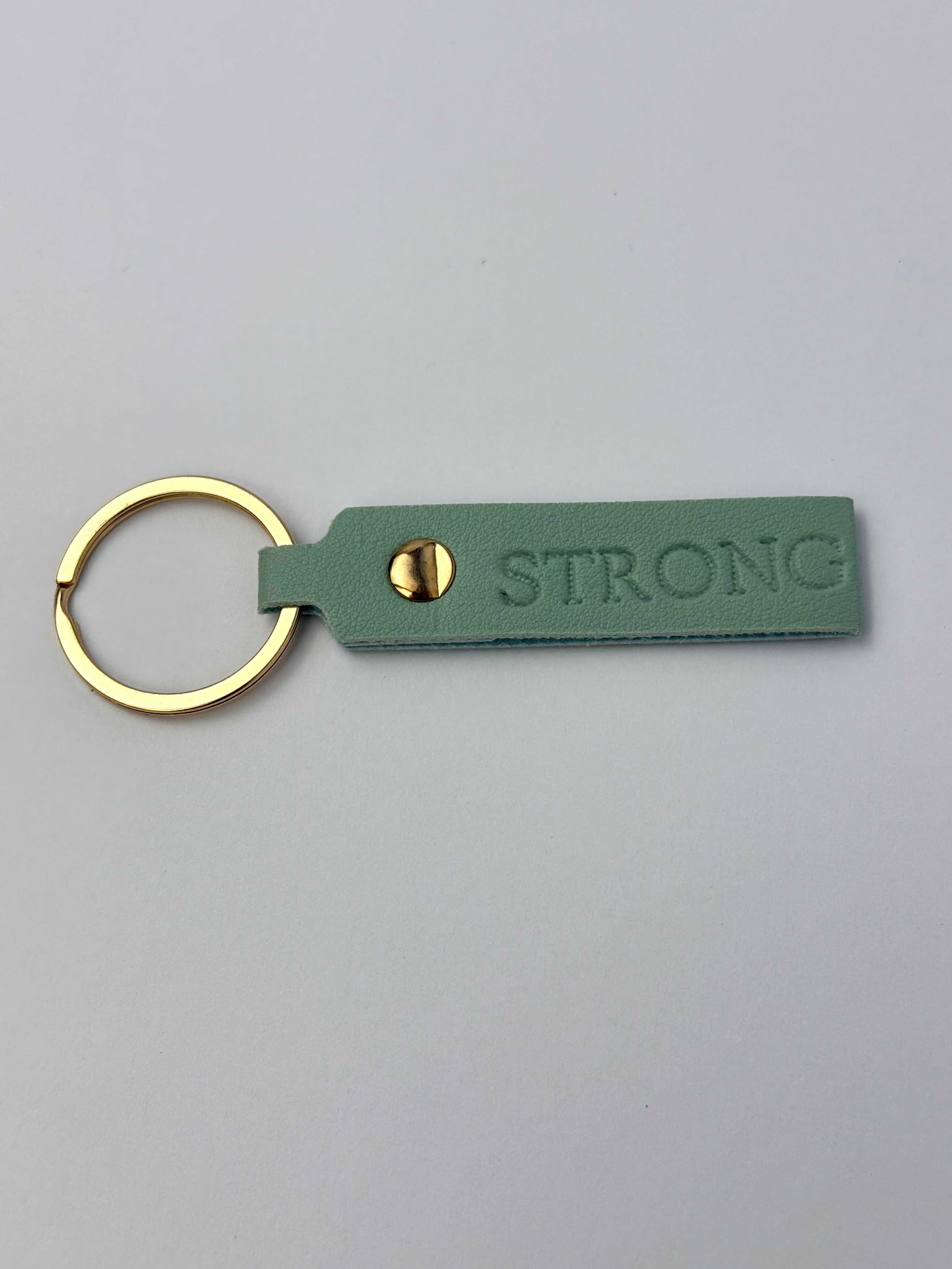 STRONG Faux Leather Keychain
