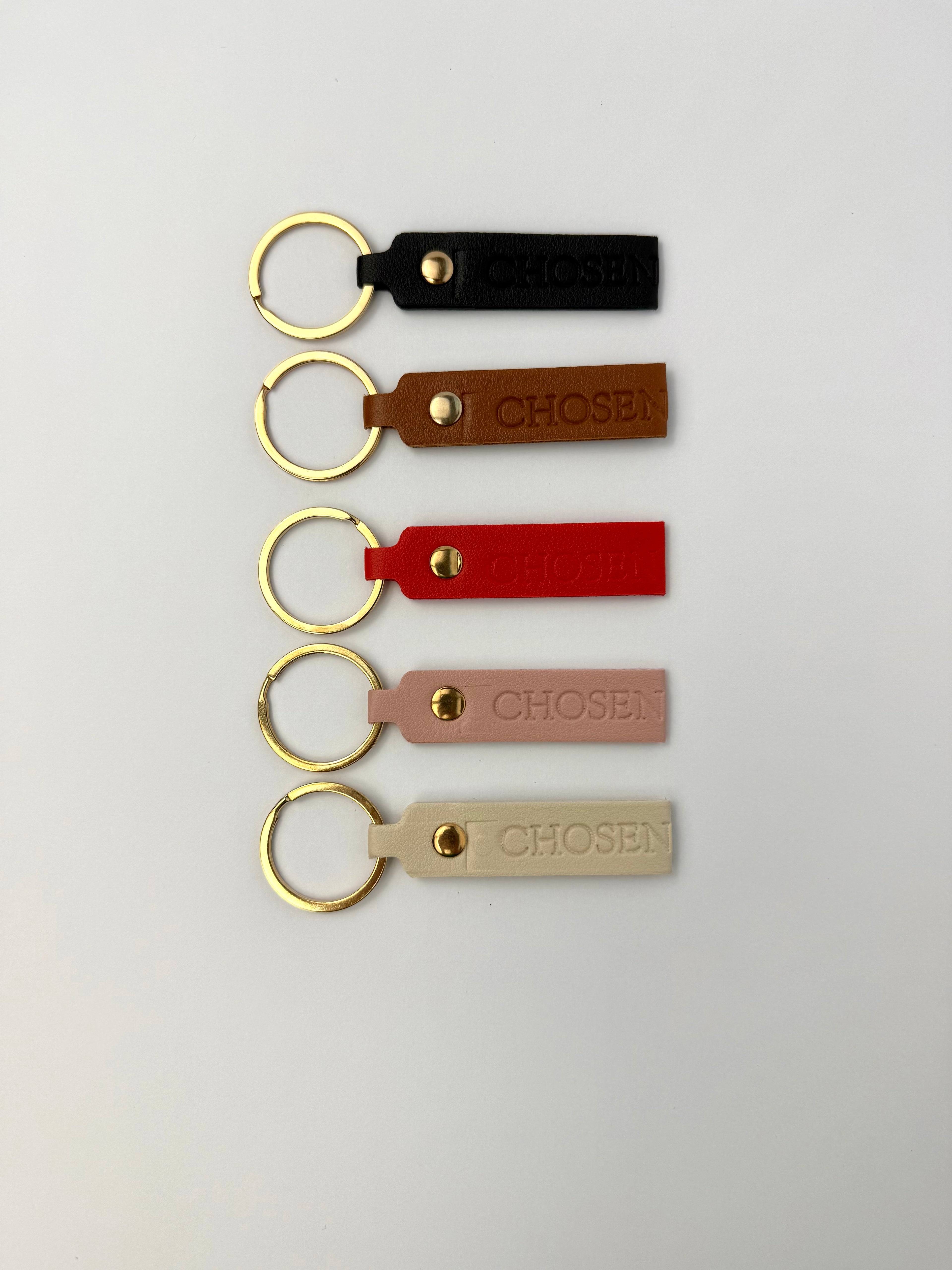 CHOSEN Faux Leather Keychain