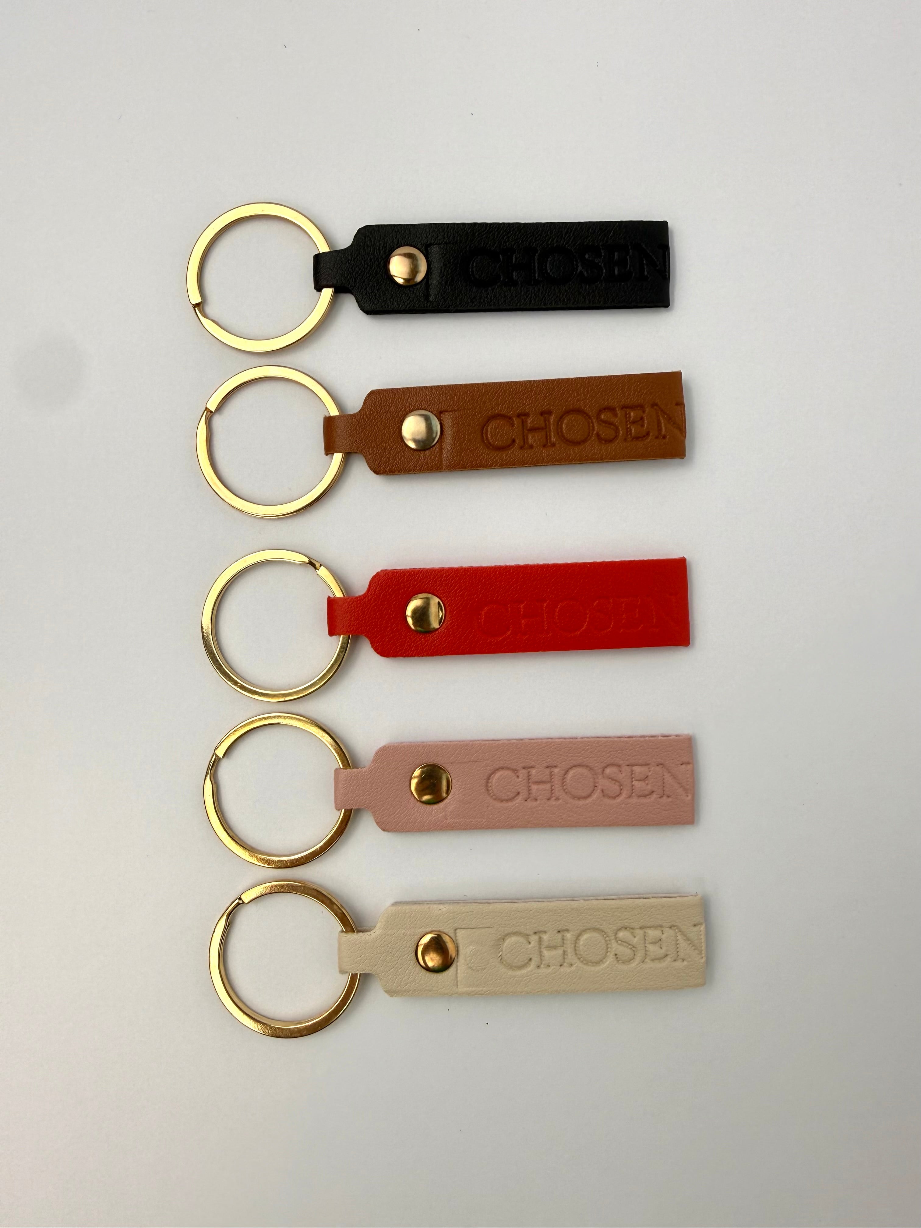 CHOSEN Faux Leather Keychain