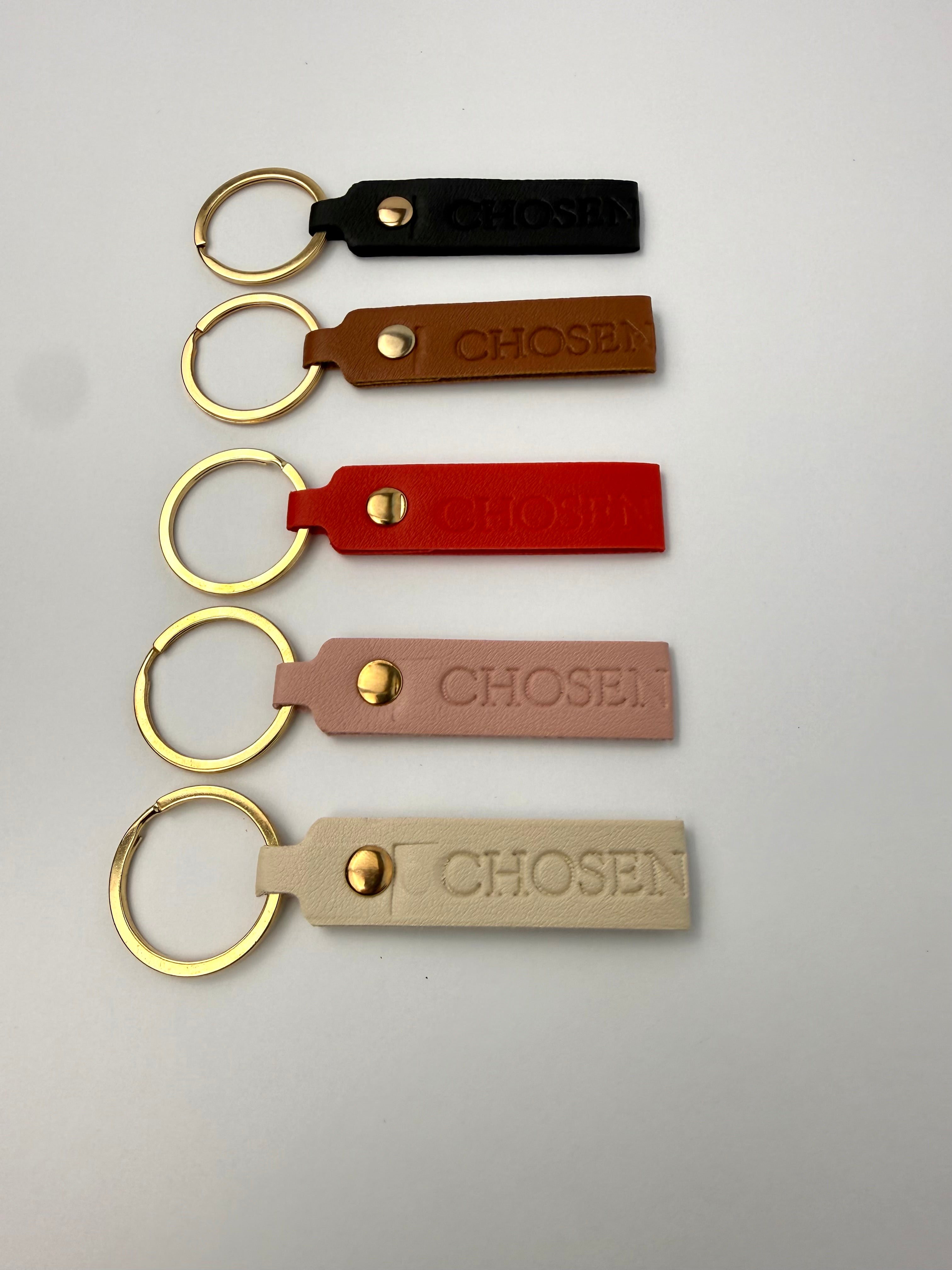 CHOSEN Faux Leather Keychain