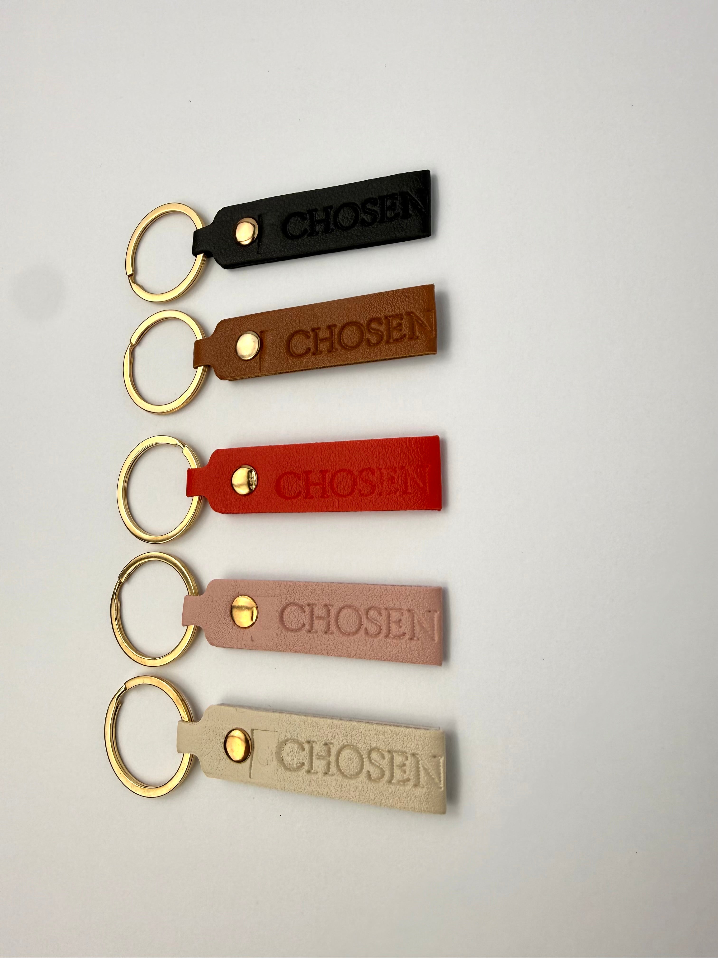 CHOSEN Faux Leather Keychain