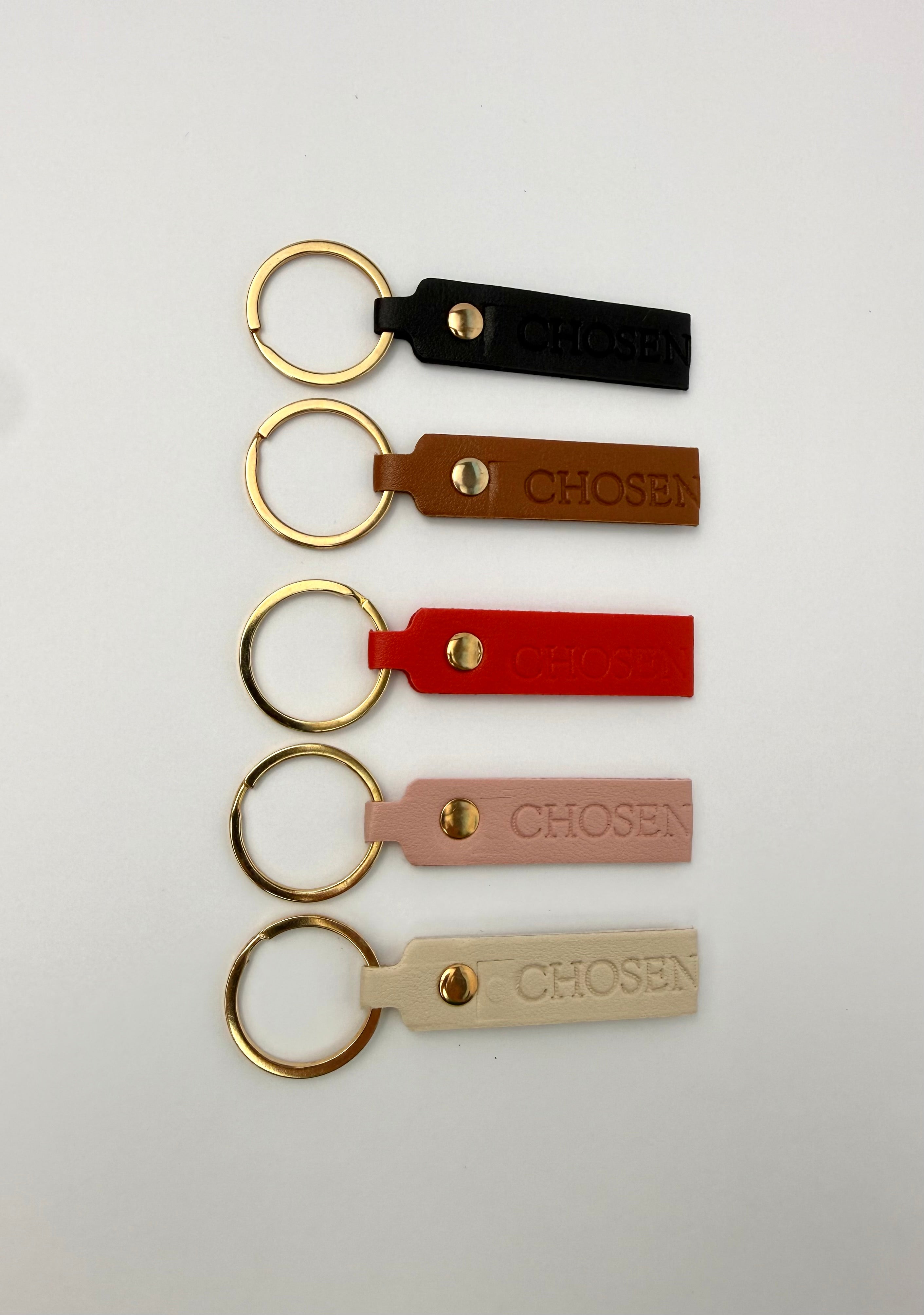 CHOSEN Faux Leather Keychain