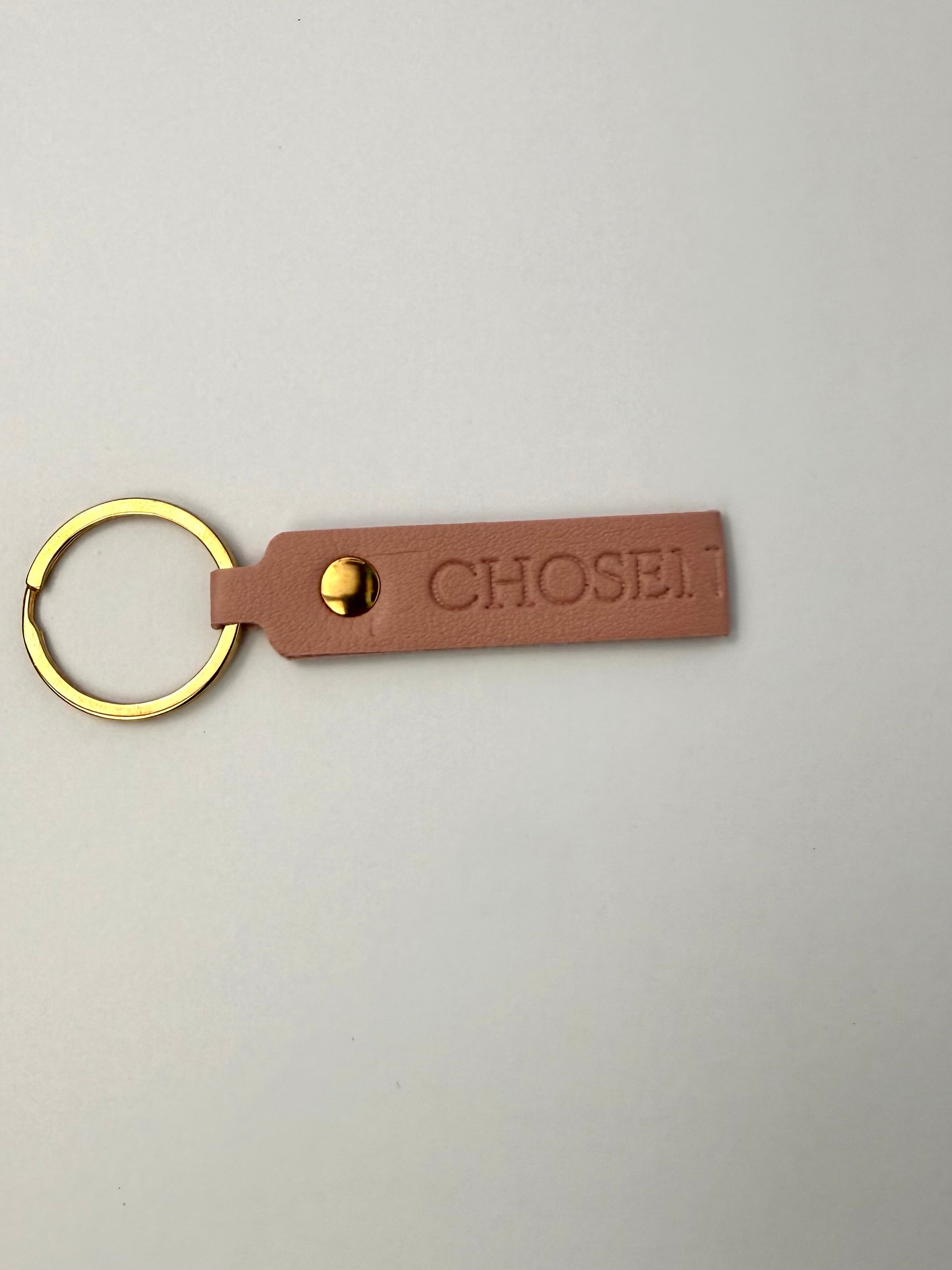 CHOSEN Faux Leather Keychain